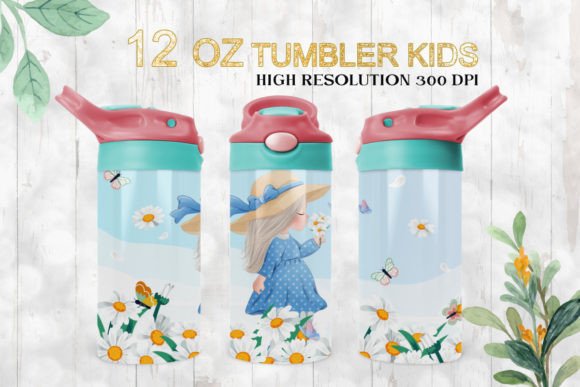 12oz Tumbler Kids Girl Wrap