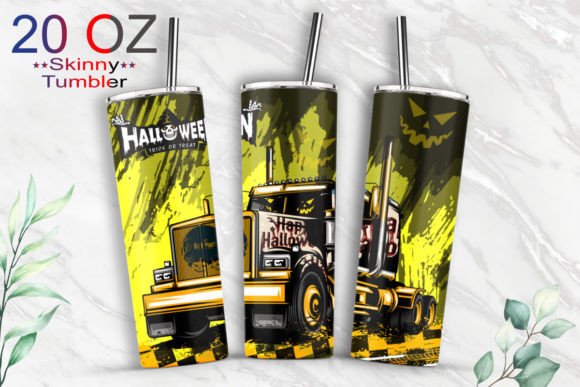 20oz Tumbler Super Truck Halloween Subli