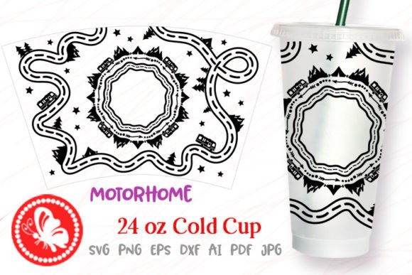 Camp Motorhome 24OZ Cold Cup Wrap Camper