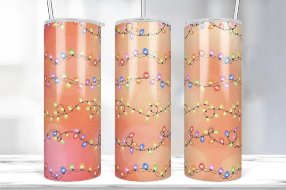 Christmas Light Sublimation Tumbler Wrap