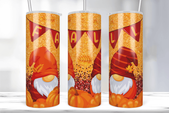 Fall Gnome Thanksgiving Tumbler Wrap