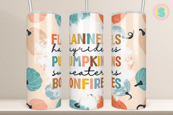 Flannels Pumpkins Bonfires Tumbler Wrap