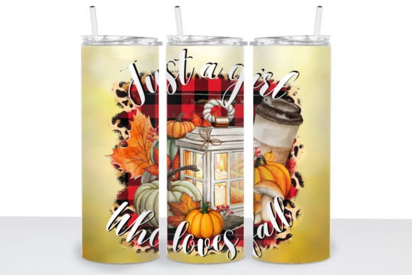 Just a Girl Who Loves Fall Tumbler PNG