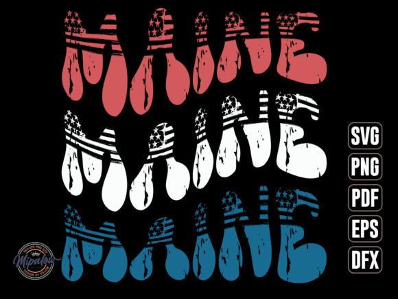 Maine State Vintage SVG Sublimation
