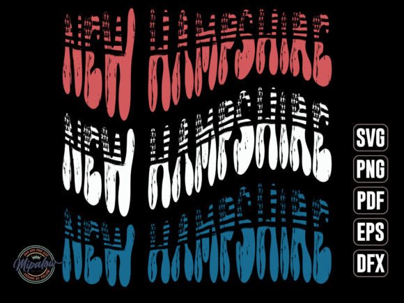 New Hampshire State Vintage SVG Sublimat