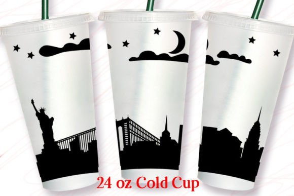 New York Cityscape 24OZ Cold Cup Tumbler
