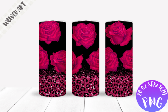 Red Rose 20 Oz Skinny Tumbler Wrap